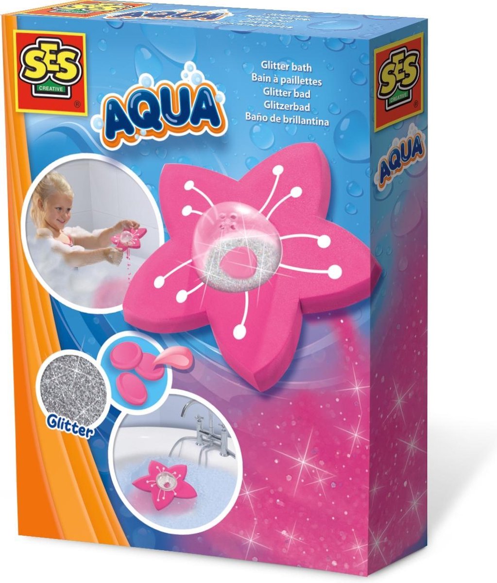 SES 13083 Glitter bad - bad kleurtablet met glitter incl drijver