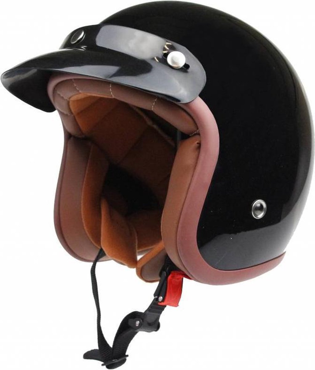 Redbike RB-766 jethelm glans zwart - maat XS