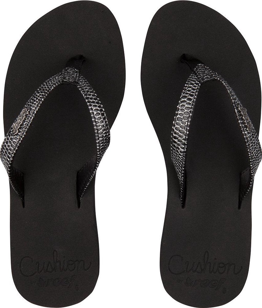 Reef Star Cushion Sassy Dames Slippers - Black/Silver - Maat 36
