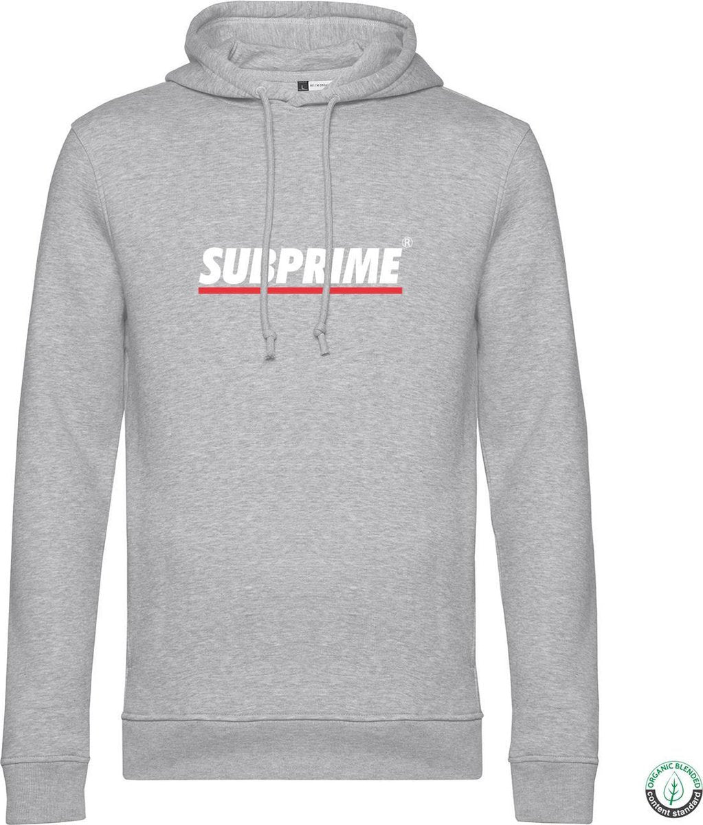 Subprime - Heren Hoodies Hoodie Stripe Grey - Grijs - Maat M
