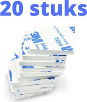 3M Dubbelzijdige Stickers - 20 STUKS - Plakkers - Extra Sterk - Ophangen Poster en Foto - Knutselen - 30 x 30 x 1.5 mm - Plakkertjes - Klevers - Montage - DIY