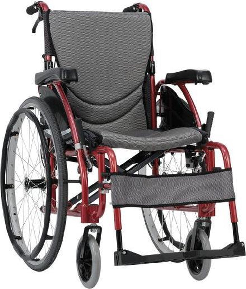 Ergonomische Rolstoel Opvouwbaar Rood - 41 cm