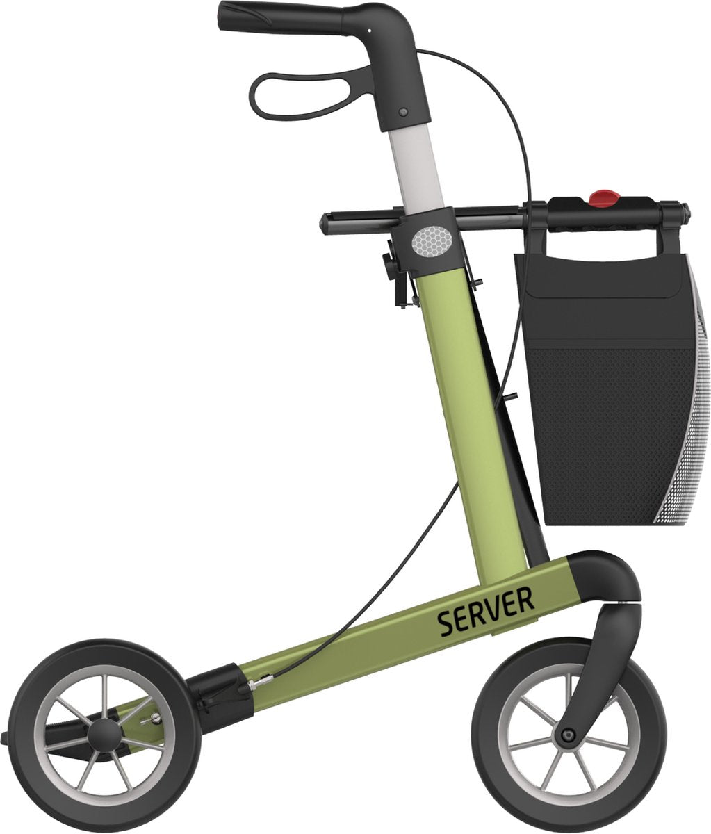 Rehasense Server zithoogte 62 cm - zachte comfort wielen - Large  olive groen- Gewicht 7