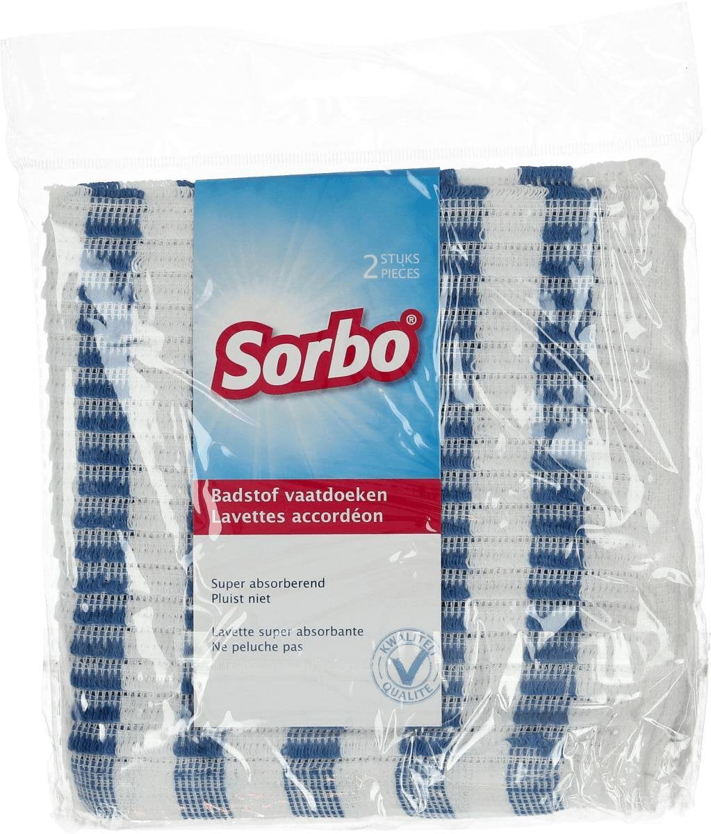 Sorbo Badstof Vaatdoeken - 35x35cm - 2 stuks