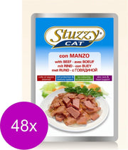 Stuzzy Pouch Adult 100 g - Kattenvoer - 48 x Rund&Jelly