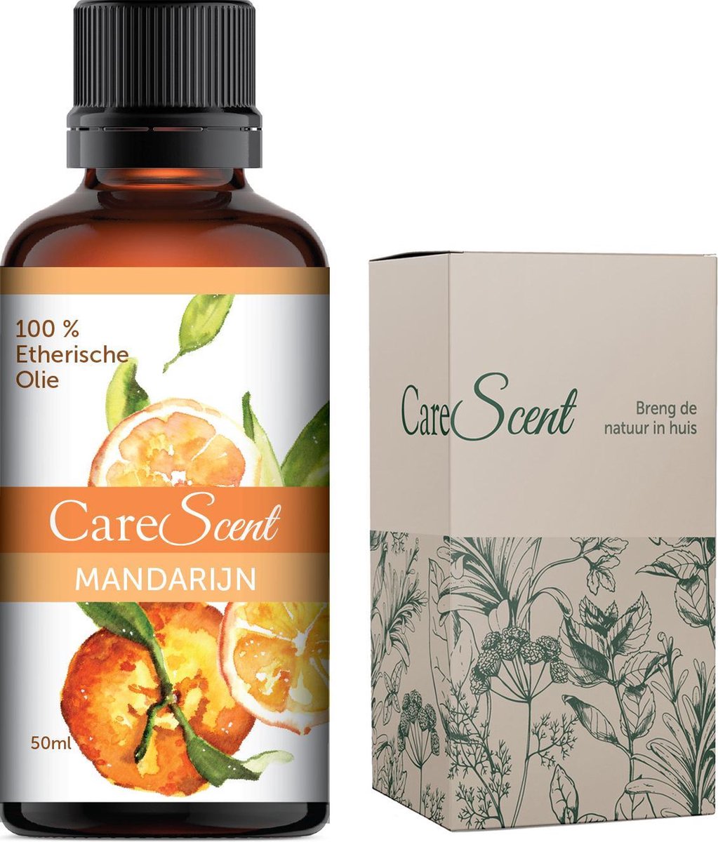 CareScent Mandarijnolie 50ml | Etherische Olie | Essentiële Olie | Geur Olie | Aroma Olie | Aroma Diffuser Olie Mandarijn Olie