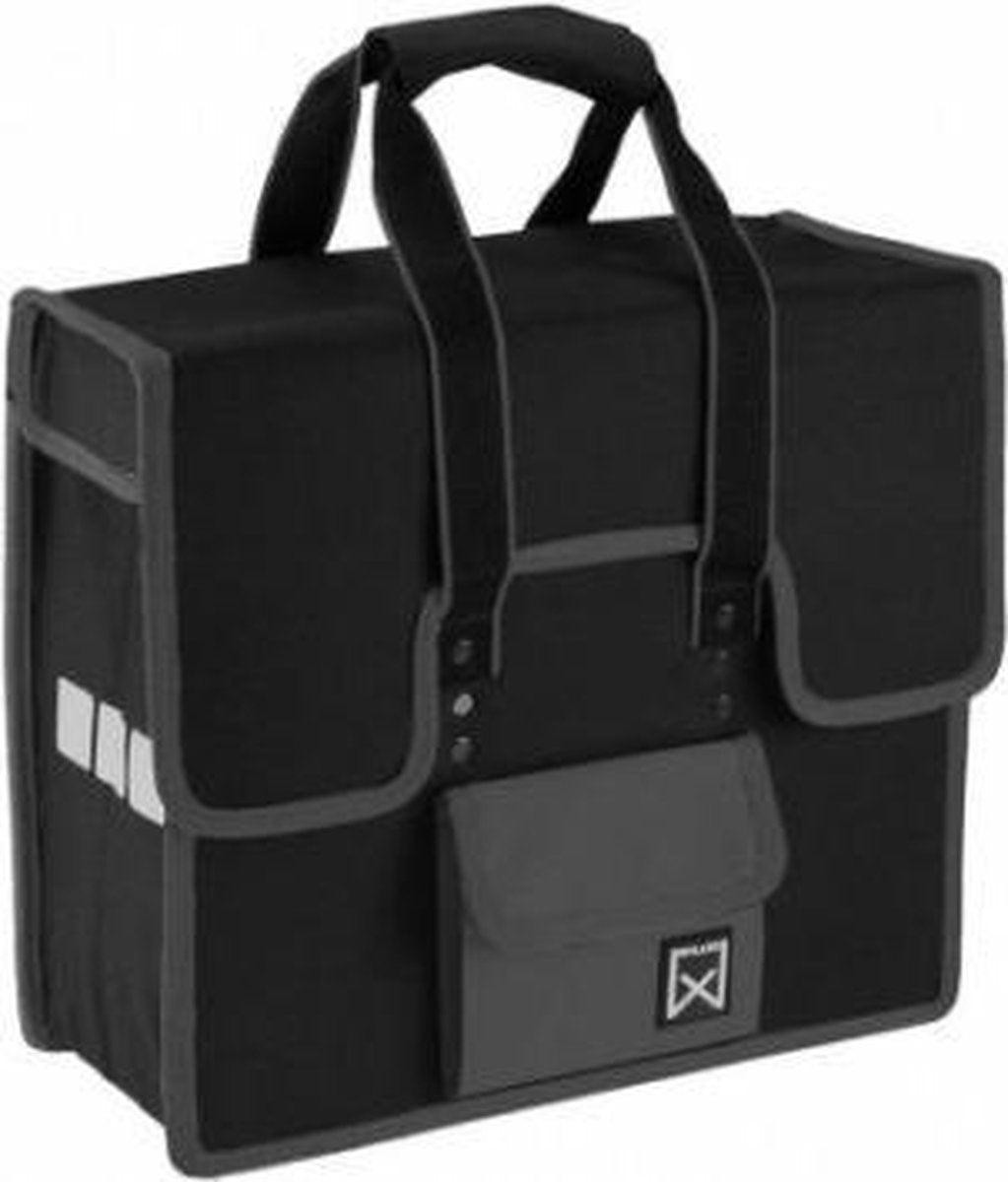 Willex Shopper Enkele Fietstas - 18 liter - Zwart / Grijs