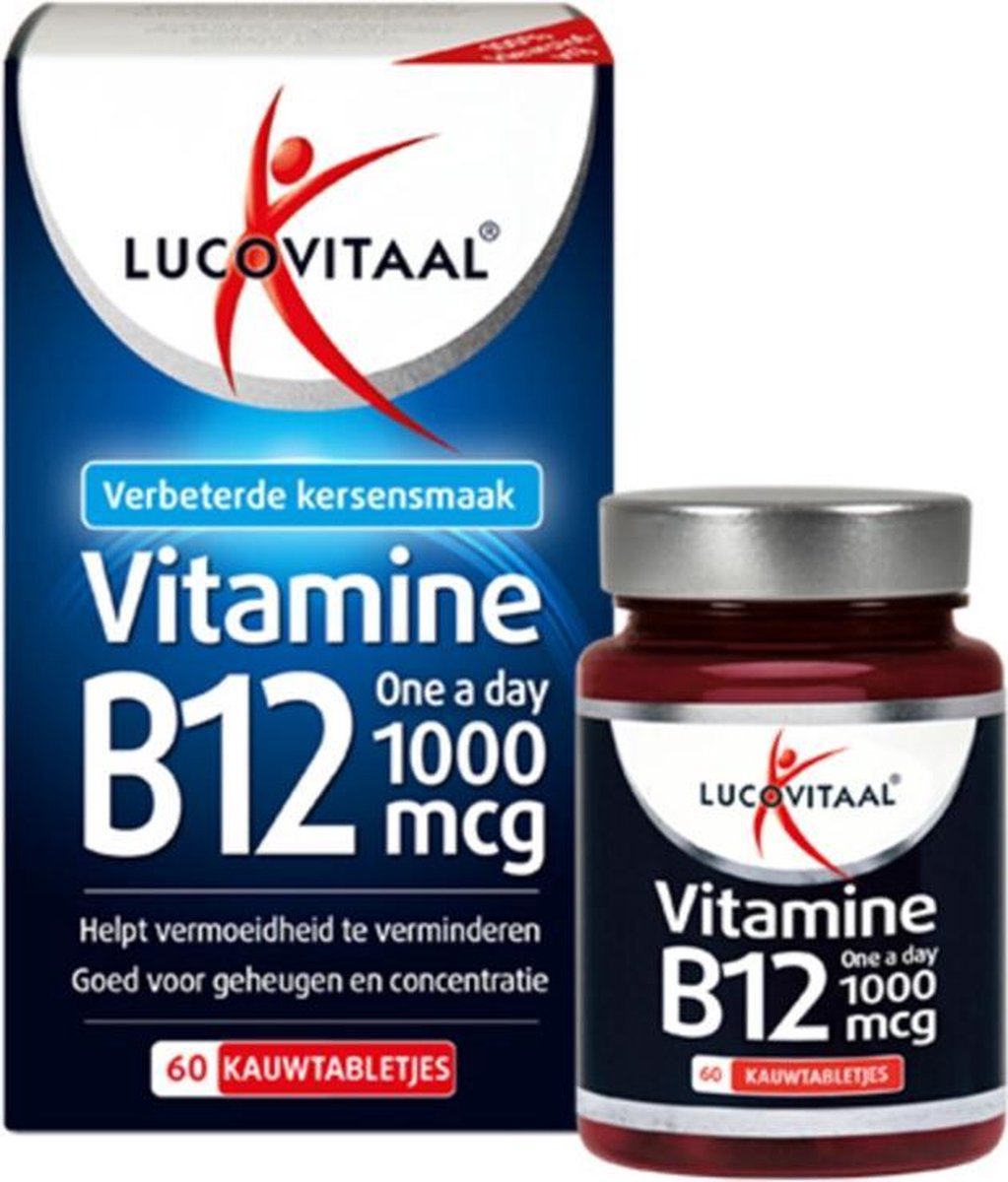 3x Lucovitaal Vitamine B12 1000mcg 60 kauwtabletten
