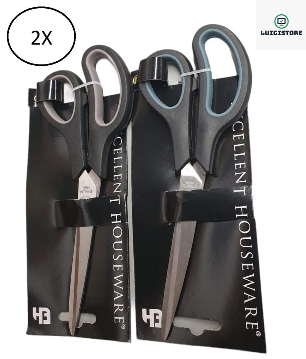 LS - Scharen set soft grip - Set van 2 stuks - Vlijmscherp - 210MM