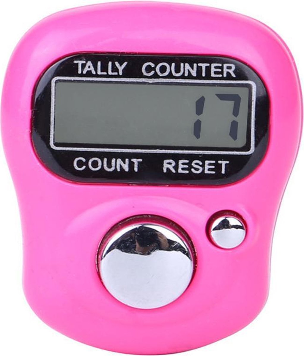 Firsttee - Digitale Scoreteller - Roze - Compact - Teller - Personenteller - Handteller - Tally counter - Slagenteller – Golf accessoires –  Sport - Training - Cadeau - Golftrainingsmateriaal - Trolley  - Mat afslaan - Tees - Net - Golfset - Trolley