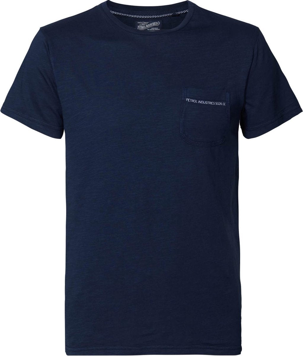 Petrol Industries - Heren Pocket t-shirt - Donker blauw - Maat S