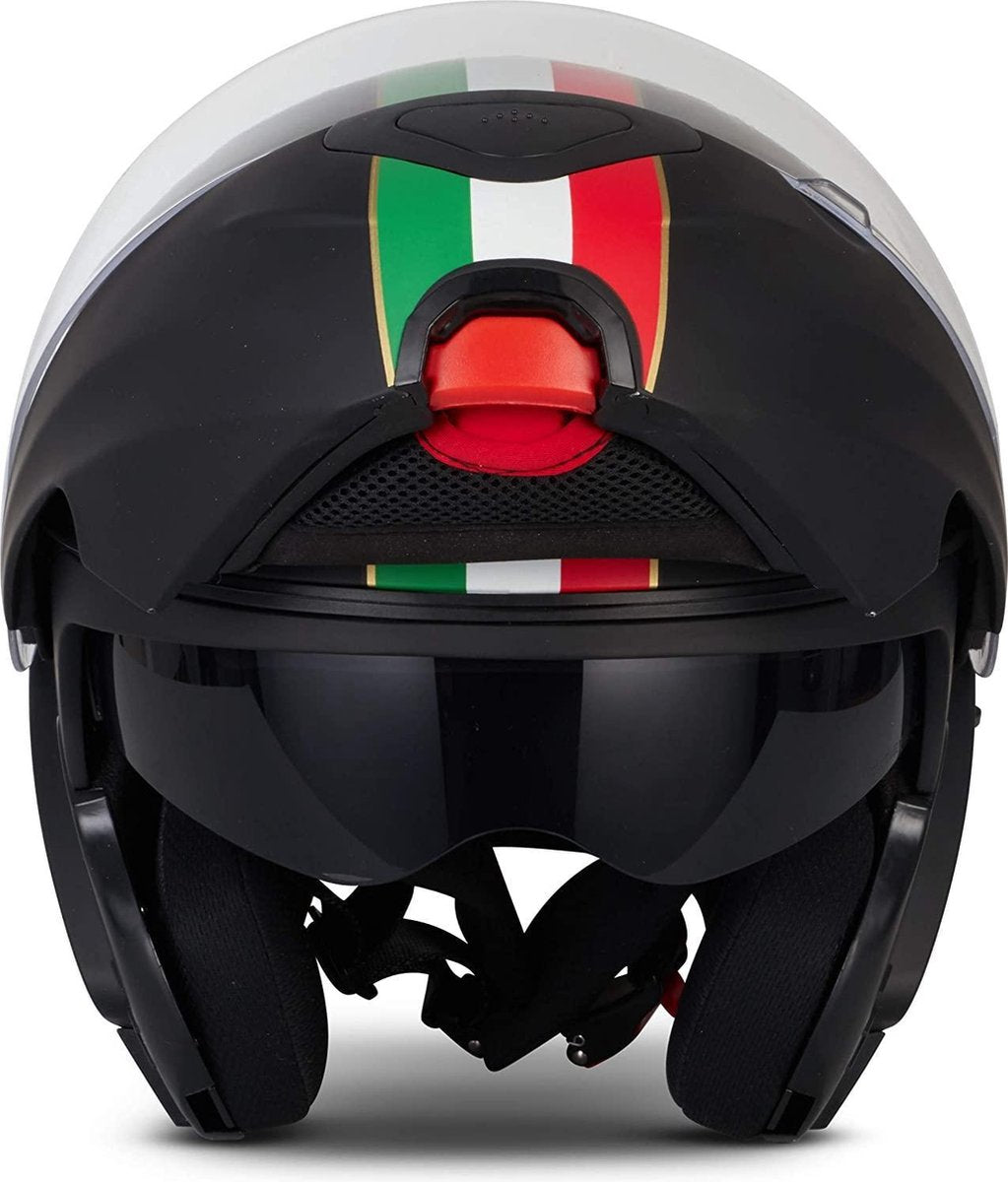 MOTO F20 Venice Black systeemhelm Flip-Up scooterhelm