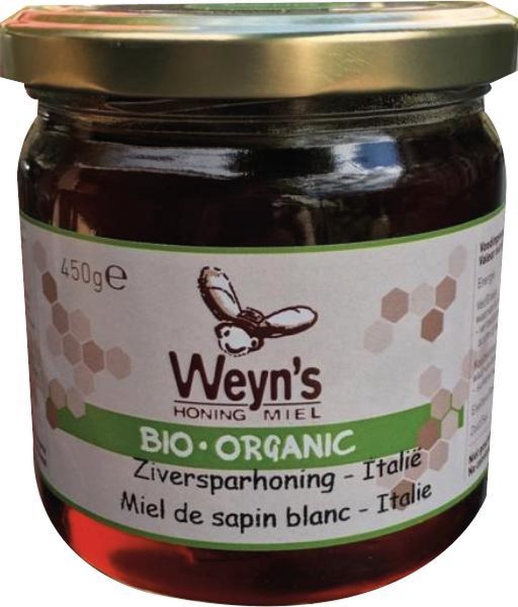 Biologische zilverspar honing Italië - 450g - Weyn's - Honing vloeibaar