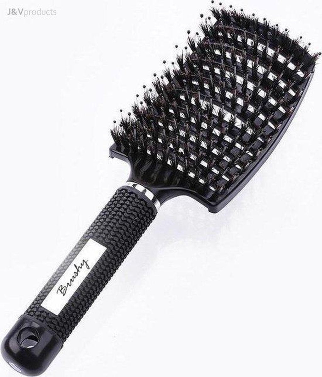 Anti klit haarborstel ZWART -haar borstel - kappers borstel - anti klit - Kinder haar borstel - lang haar borstel - bekend van TV - detangle brush - Gezond haar - Cadeau tip