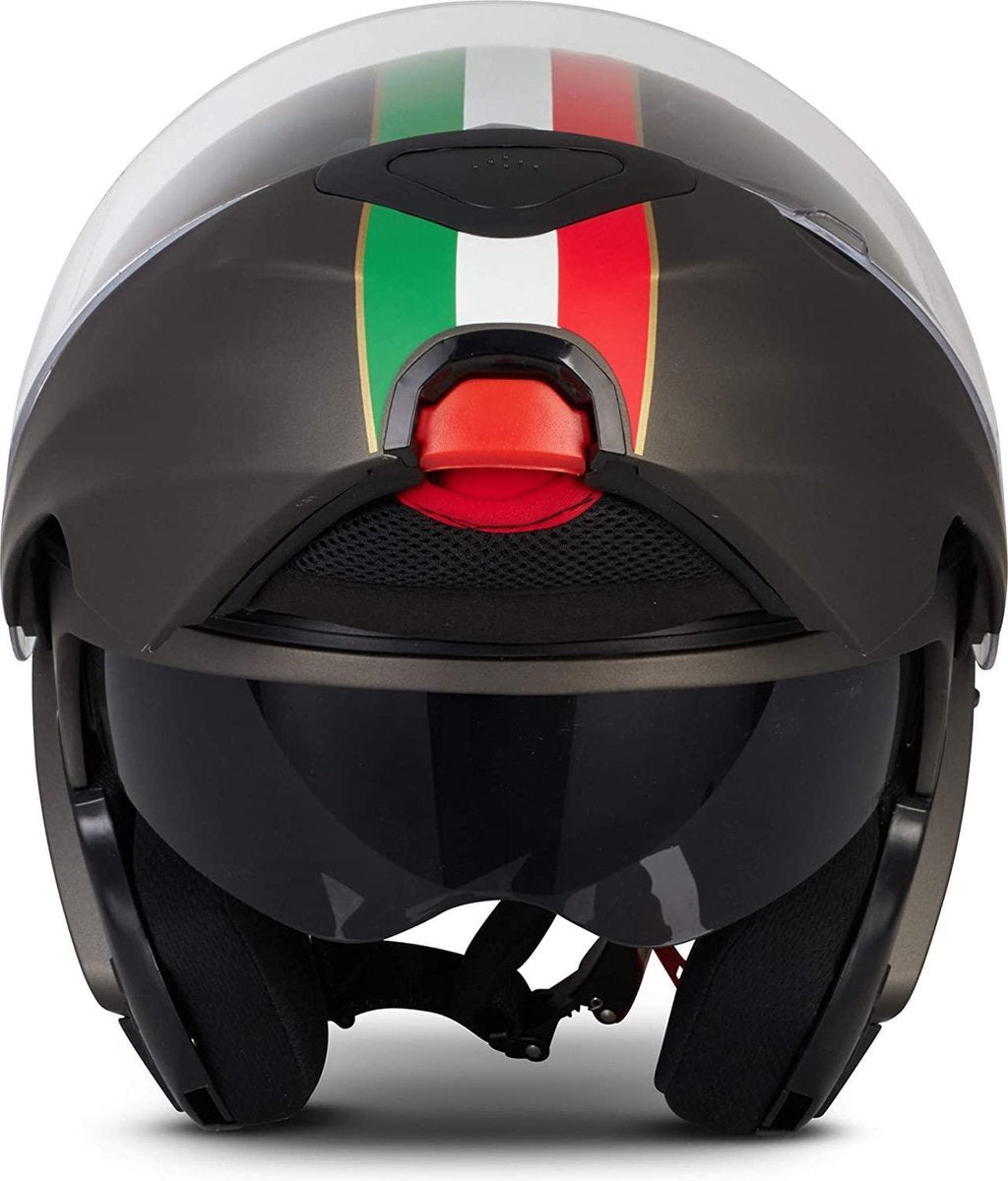 MOTO F20 Venice Titan systeemhelm Flip-Up scooterhelm