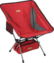 Compact Campingstoel - Rood - ultralicht en opvouwbare campingstoel in een tas