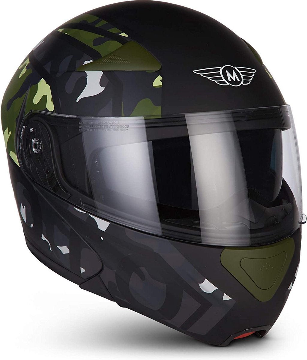 MOTO F20 Runner Camo systeemhelm Flip-Up scooterhelm