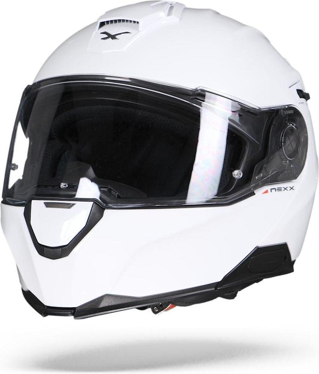 Nexx X.Vilitur Plain Wit Systeemhelm - Motorhelm - Maat S
