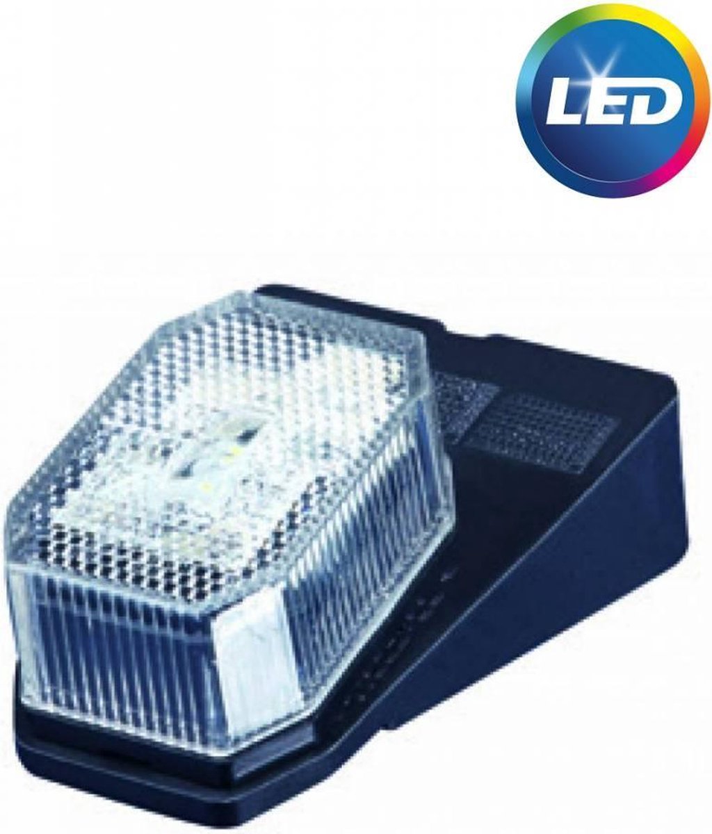 Aspock Flexipoint - wit - LED - 100 cm platte kabel - op houder