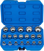 MSW Dopsleutelset - 1 ⁄2 ″ binnenvierkant - 19 stuks