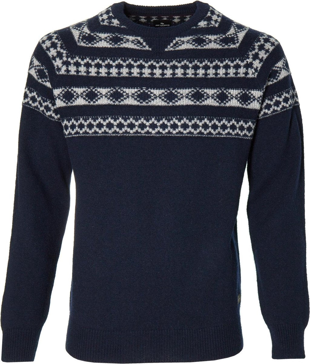 Jac Hensen Pullover - Modern Fit - Blauw - XXL