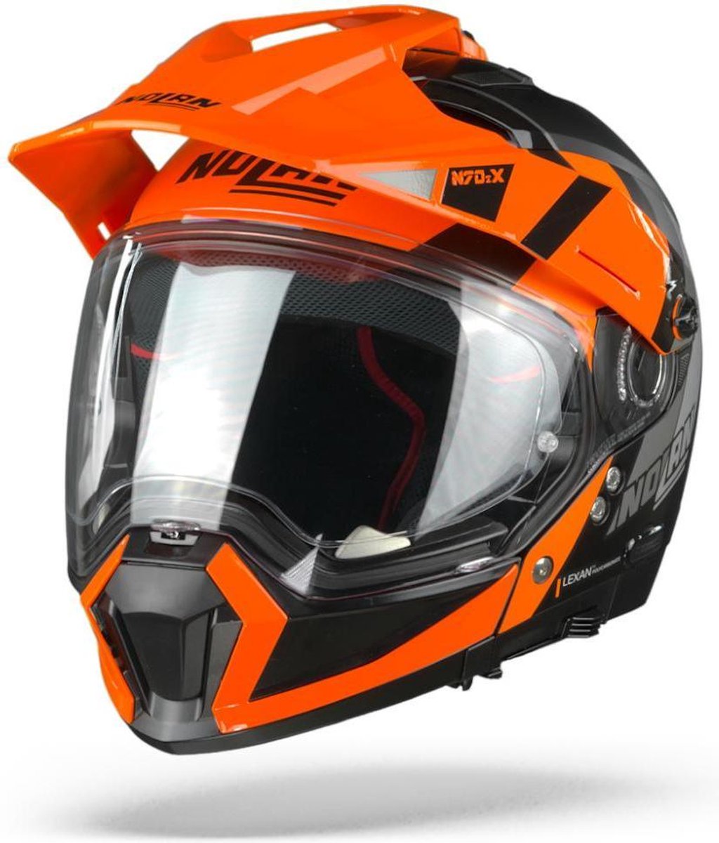 N70-2 X0-2 X Decurio 31 Flat Black Orange White Anthracite Integraalhelm - Motorhelm - Maat XXXL