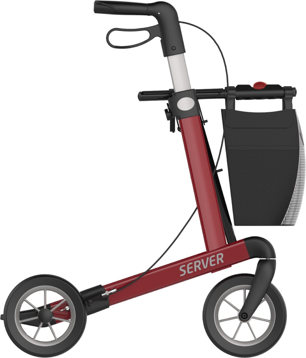 Rehasense Server zithoogte 62 cm - zachte comfort wielen - Large  rood - Gewicht 7