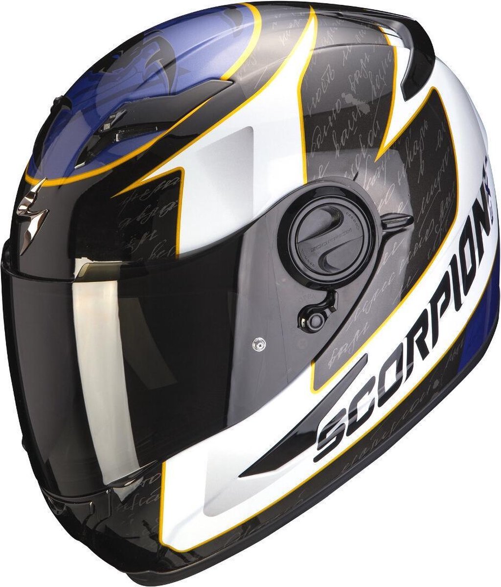 Scorpion Exo-490 Tour White Blue Full Face Helmet L