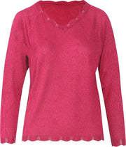 Cassis - Trui met lurex - Fushia