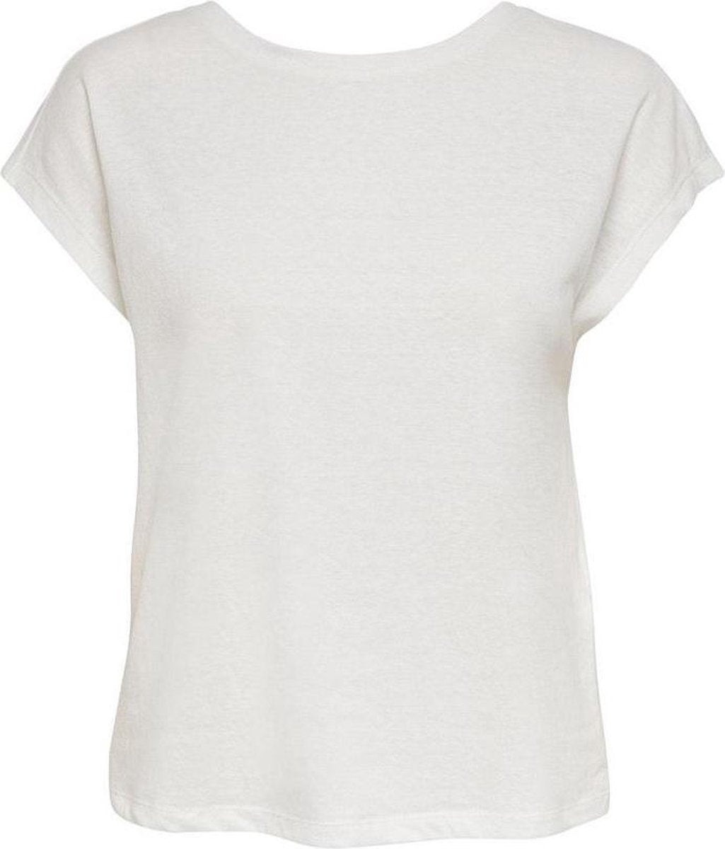 Onlama Life S/s Cross Back Top Jrs 15227203 Cloud Dancer