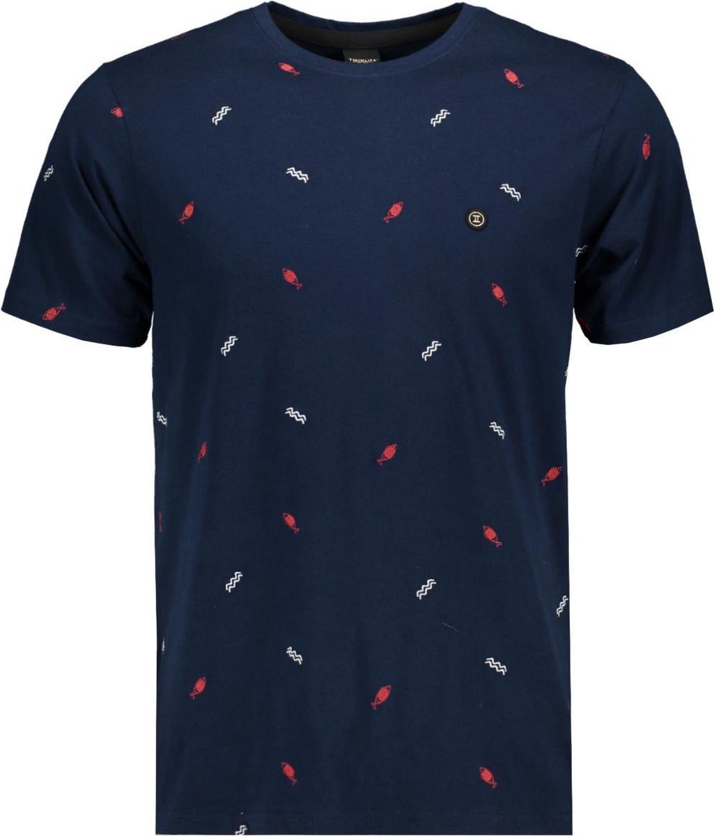 Tee Crew Aop Embro Tw11503 Maritime Blue 564