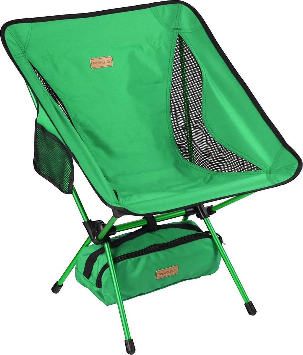 Compact Campingstoel - Groen - ultralicht en opvouwbare campingstoel in een tas