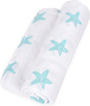 Interbaby Wikkeldeken Estrella 120 X 120 Cm Katoen Wit/groen
