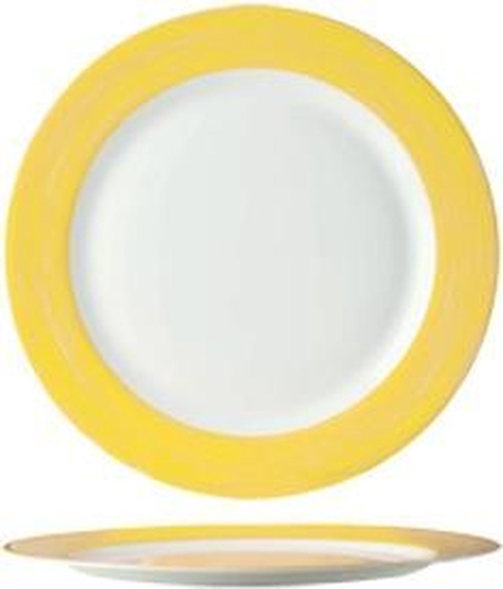 Brush Geel Dessertbord - Ø 19cm