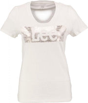 Lee soepel off white slim fit shirt katoen - Maat XS