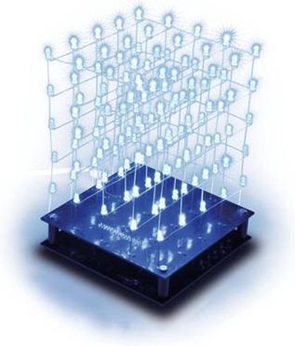 3D LED-KUBUS - 5 x 5 x 5 (BLAUWE LED)