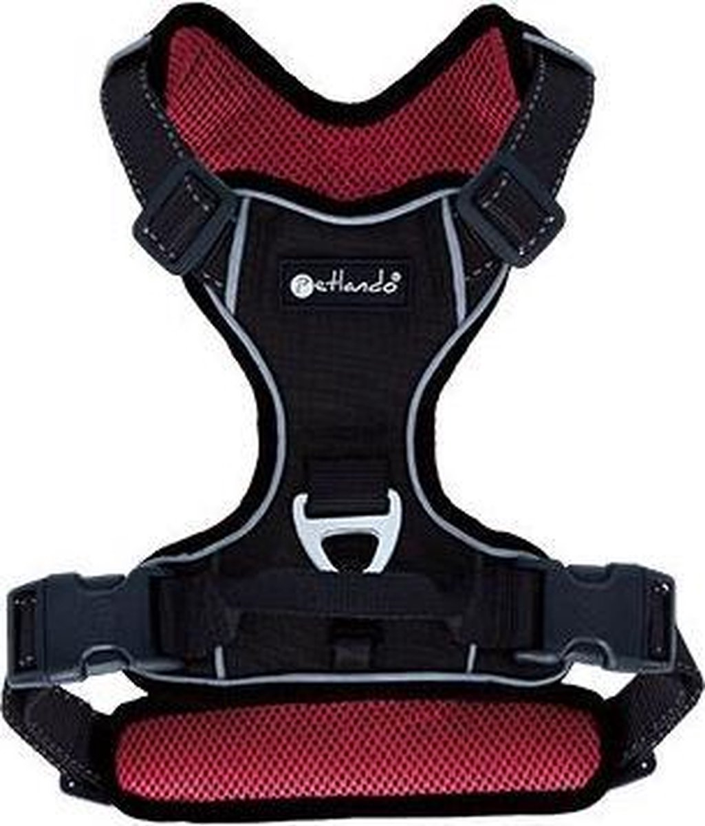 Hondentuig Outdoor Rood - maat S   46 – 56 cm.