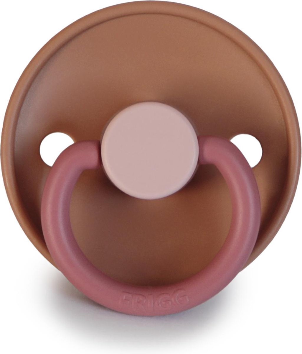 FRIGG Fopspeen Color maat 1 - 0-6 maanden - Flamingo - Natuurrubber