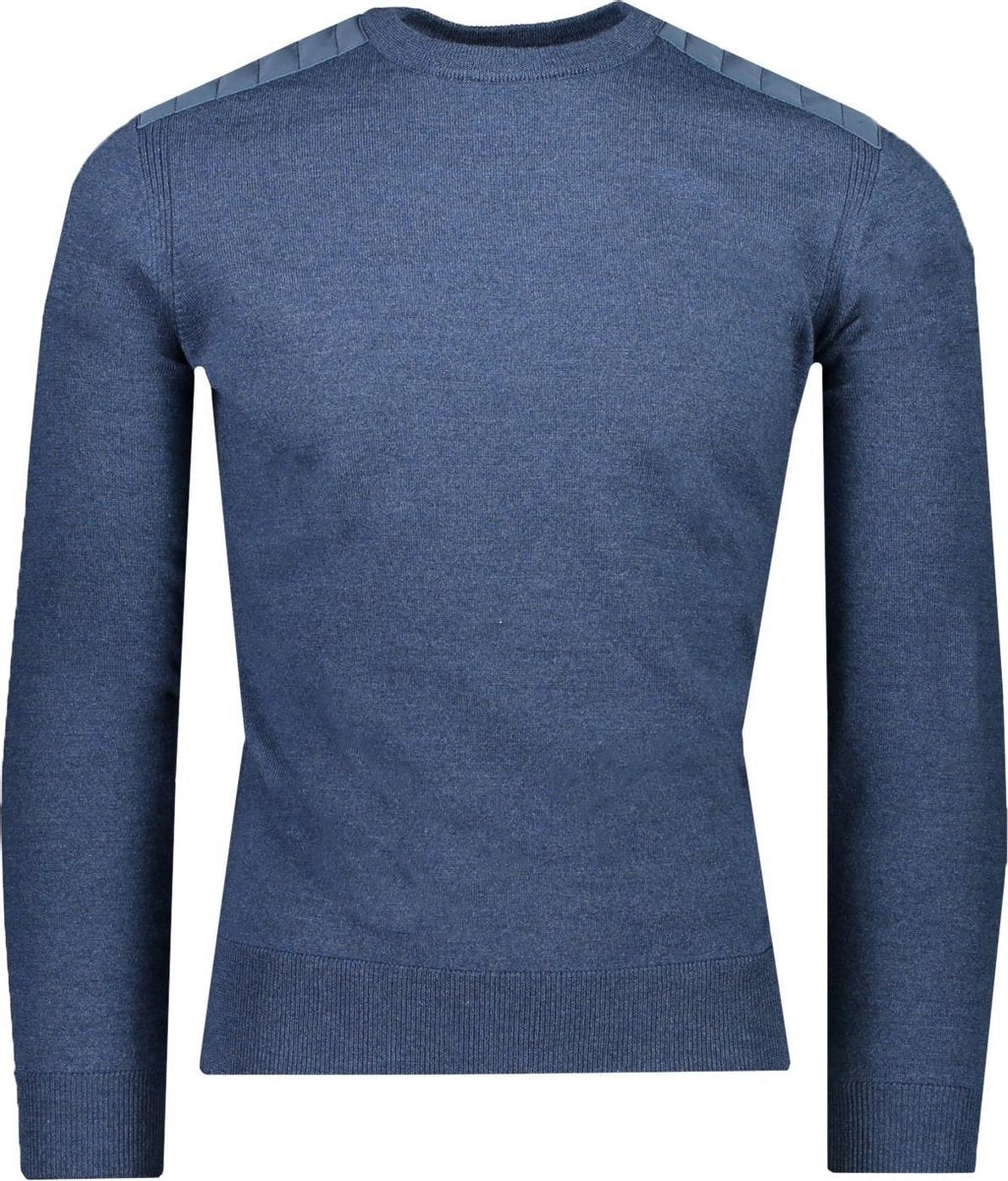 Belstaff Trui Blauw Getailleerd - Maat M - Heren - Lente/Zomer Collectie - Wol