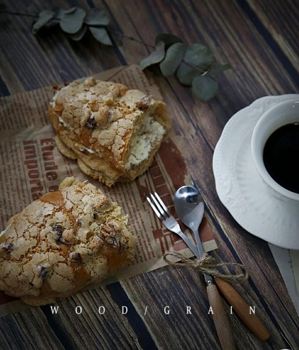 PVC achtergrond voor fotografie - Donker hout - Dubbelzijdig - Food en product fotografie - Waterproof - 58 x 86 cm