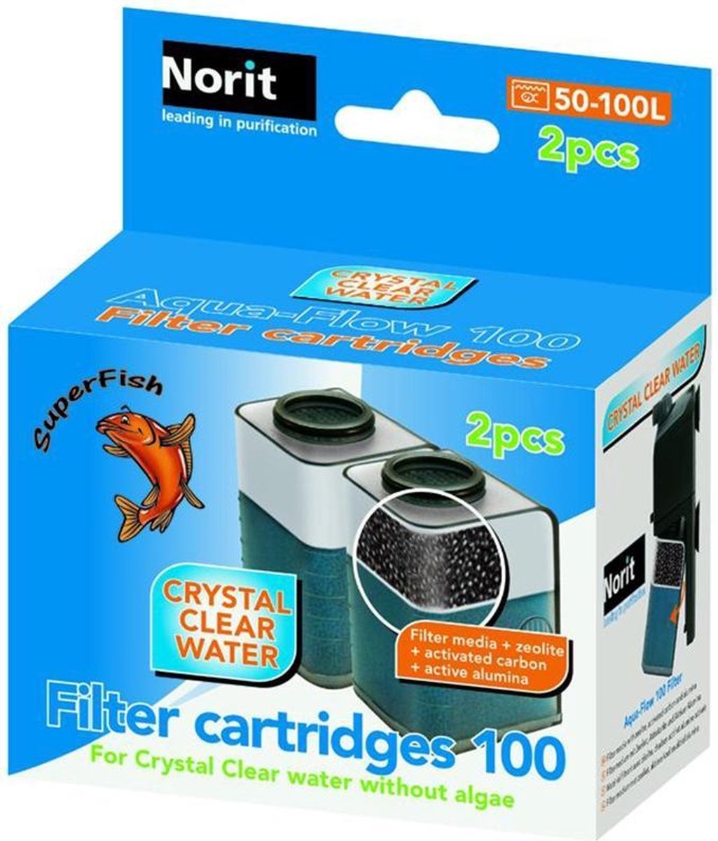 SuperFish Clear Water Filter Cartridge 400 - Aquarium - Filter - 2 x 1 filtercartridge