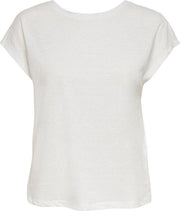 Onlama Life S/s Cross Back Top Jrs 15227203 Cloud Dancer