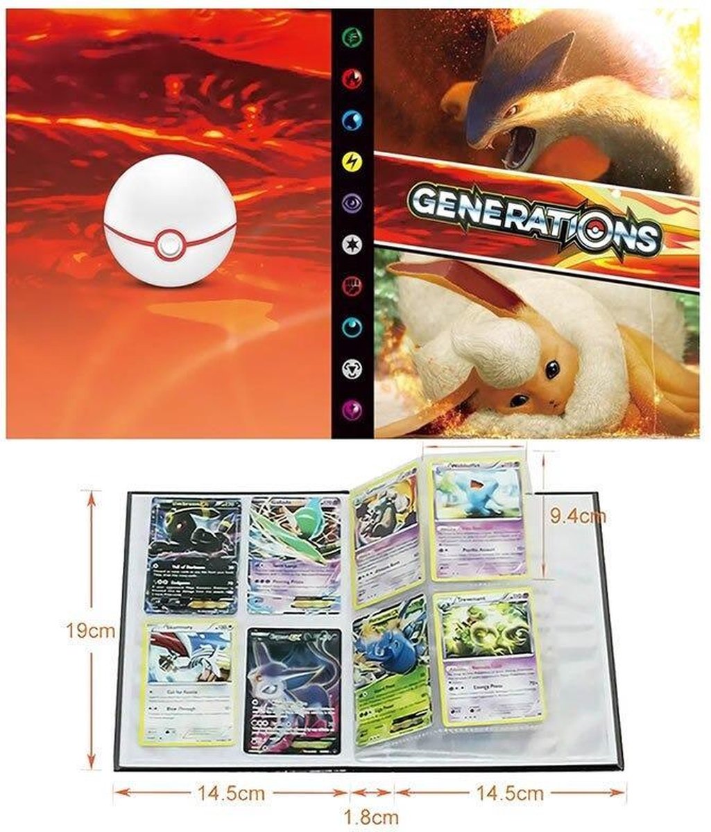 Pokémon Verzamelmap – Voor Kaarten – 240 kaarten – Zonder Kaarten - pokemon map - opslag - mapje - pocket - opbergmap - opberg