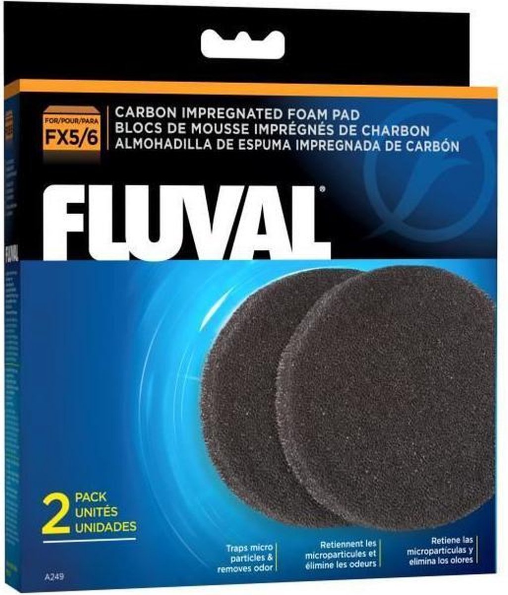 FLUVAL Set van 2 koolstofschuimen Fx5 Fx6 - Voor aquarium