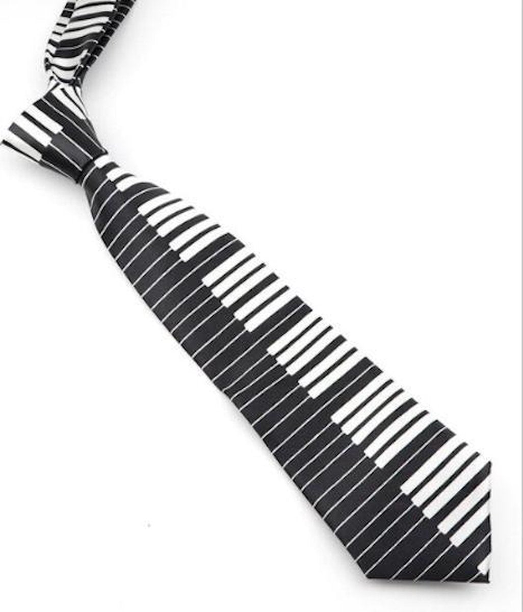 Fun stropdas met pianotoetsen. (31517)