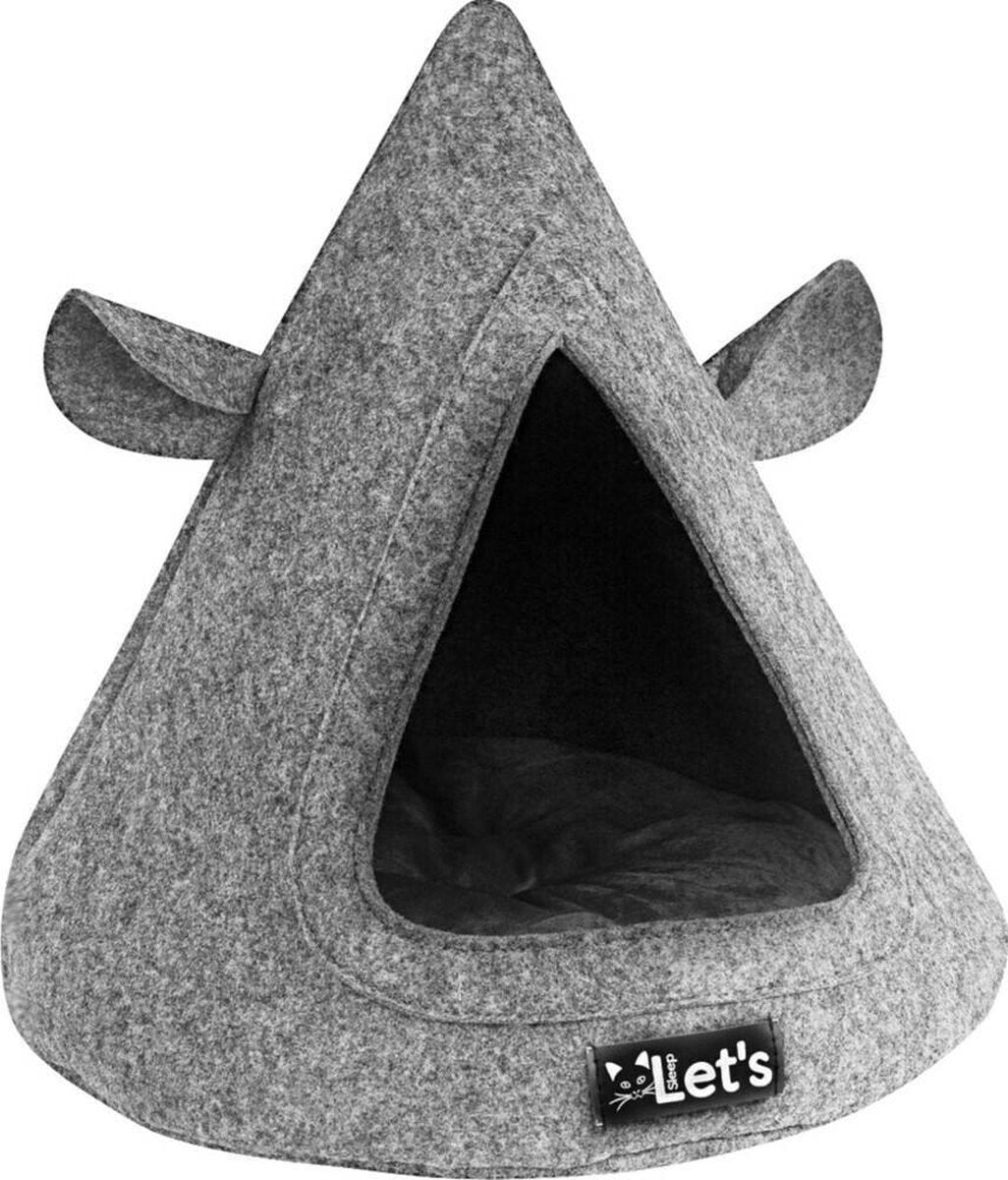 Let's Sleep Pet Cave TeePee - Grijs