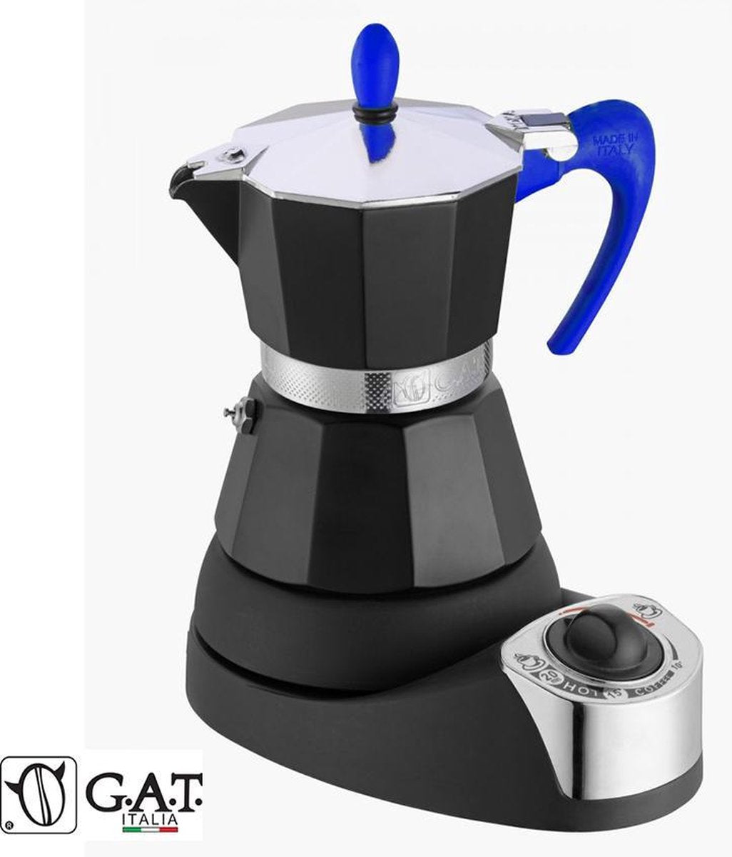 G.A.T. Italia Nerissima Blauw 4 kops - Elektrische percolator