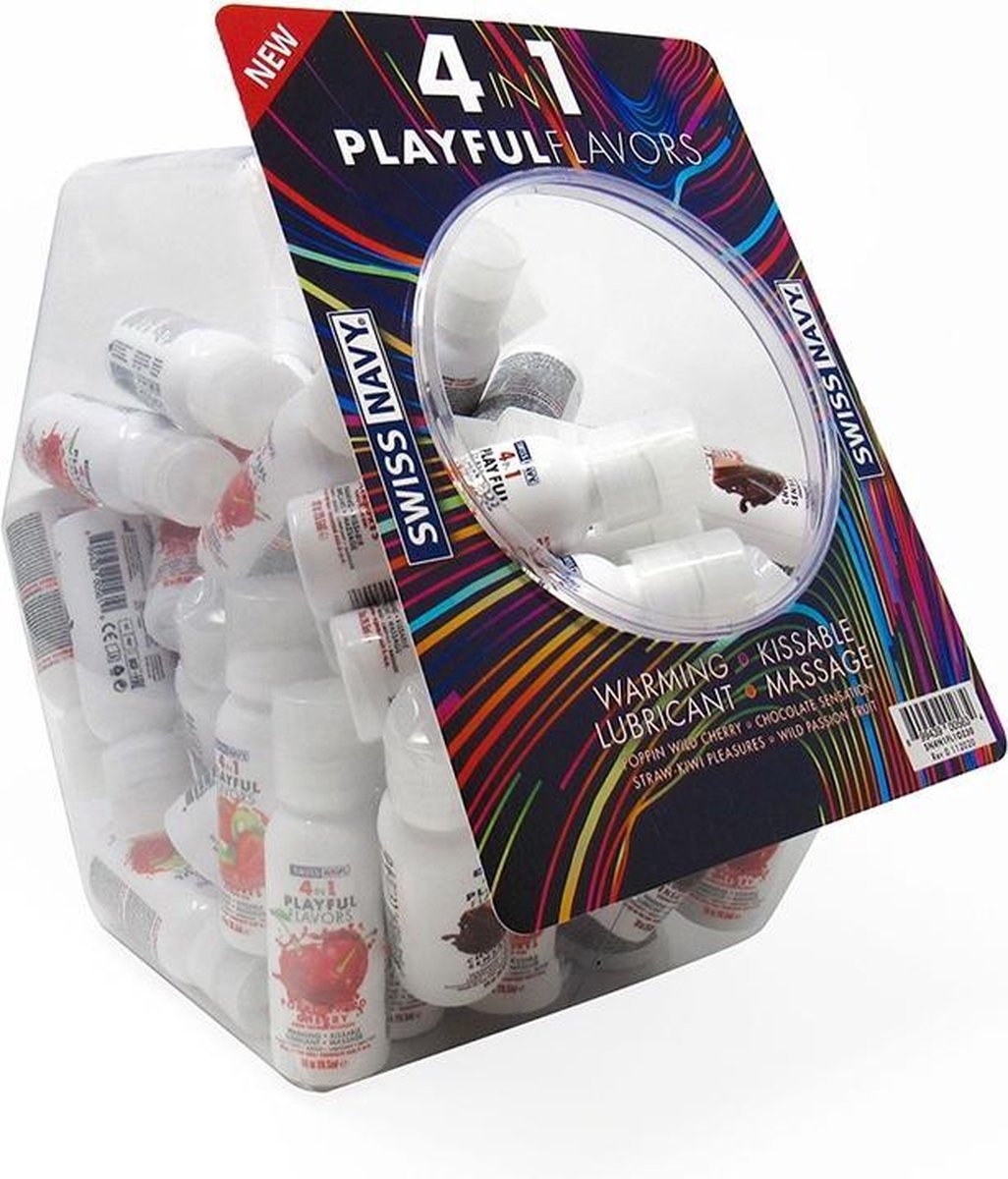Swiss Navy Verschillende smaken /50pcs VissenkomPlayful Flavored 4 in 1 Lubricant - 30ml