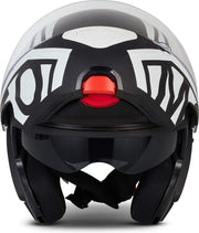 MOTO F20 Runner Black systeemhelm Flip-Up scooterhelm