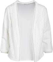 Cassis - Jasje in tricot en kant - Ecru